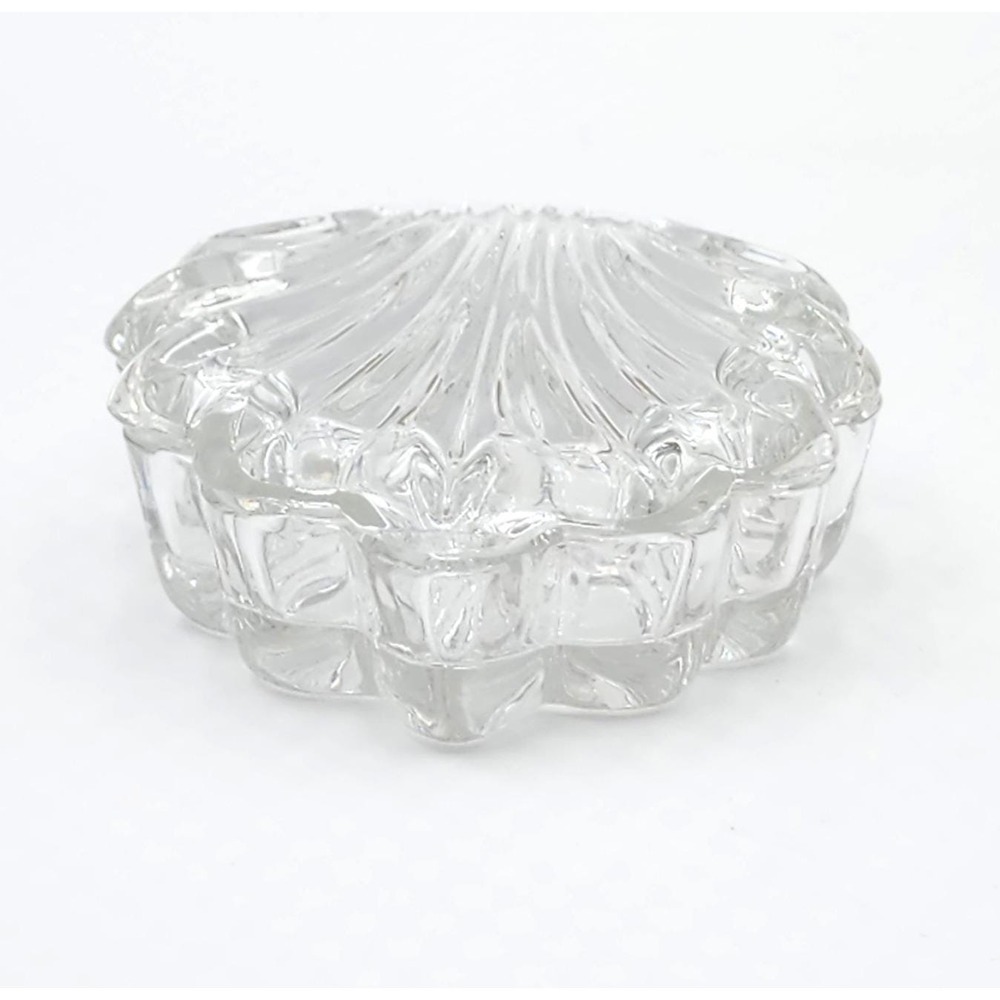 Vintage Crystal Zajecar Clamshell Trinket Box Yugoslavia 24% Lead Glass Lidded - Picture 4 of 9